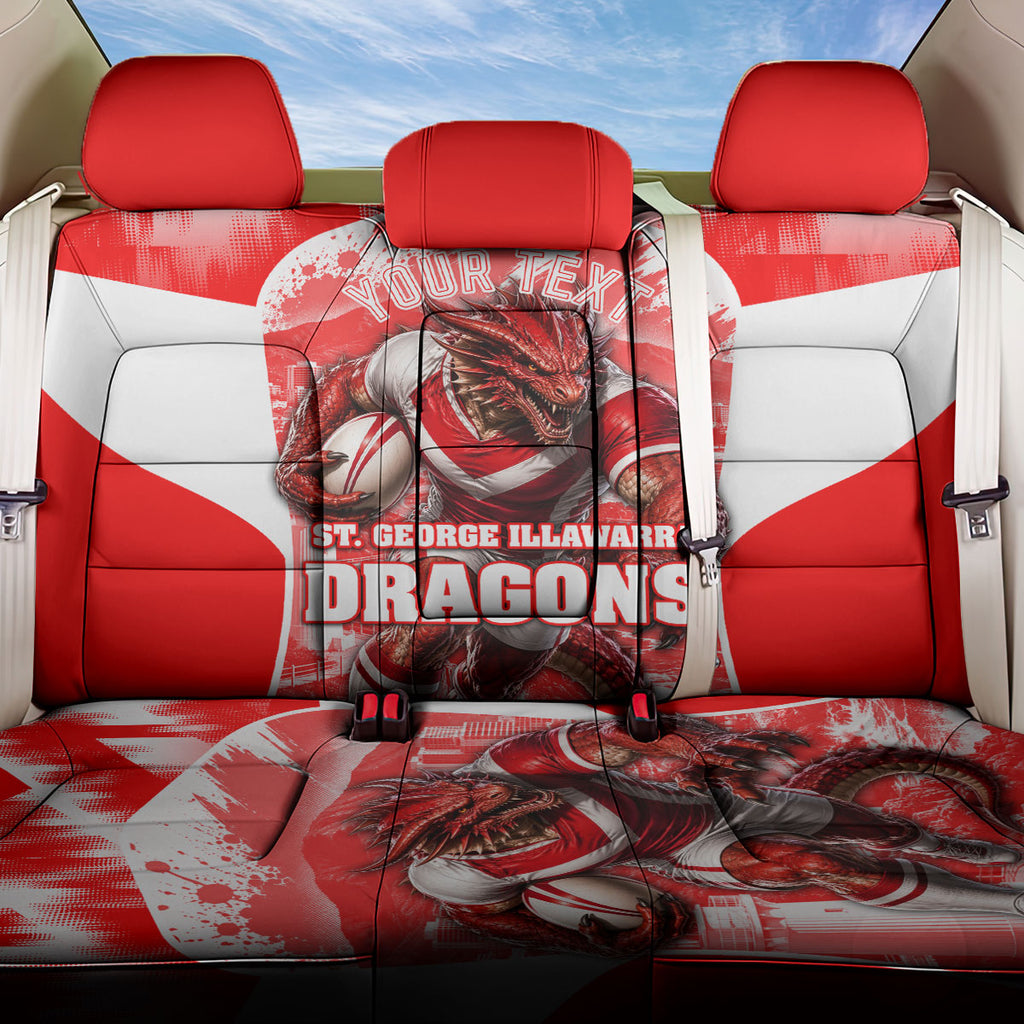 Personalised St. George Illawarra Dragons Mascot Rugby Back Car Seat Cover Illawarra Coastline Athletic Graphic Print
