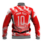 Personalised St. George Illawarra Dragons Mascot Rugby Baseball Jacket Illawarra Coastline Athletic Graphic Print