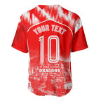 Personalised St. George Illawarra Dragons Mascot Rugby Baseball Jersey Illawarra Coastline Athletic Graphic Print
