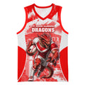 Personalised St. George Illawarra Dragons Mascot Rugby Basketball Jersey Illawarra Coastline Athletic Graphic Print