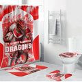 Personalised St. George Illawarra Dragons Mascot Rugby Bathroom Set Illawarra Coastline Athletic Graphic Print