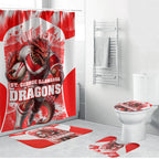 Personalised St. George Illawarra Dragons Mascot Rugby Bathroom Set Illawarra Coastline Athletic Graphic Print