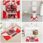 Personalised St. George Illawarra Dragons Mascot Rugby Bathroom Set Illawarra Coastline Athletic Graphic Print