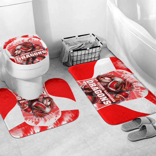 Personalised St. George Illawarra Dragons Mascot Rugby Bathroom Set Illawarra Coastline Athletic Graphic Print