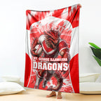 Personalised St. George Illawarra Dragons Mascot Rugby Blanket Illawarra Coastline Athletic Graphic Print