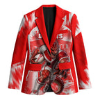 Personalised St. George Illawarra Dragons Mascot Rugby Blazer Illawarra Coastline Athletic Graphic Print