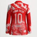 Personalised St. George Illawarra Dragons Mascot Rugby Blazer Illawarra Coastline Athletic Graphic Print