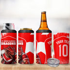 Personalised St. George Illawarra Dragons Mascot Rugby 4 in 1 Can Cooler Tumbler Illawarra Coastline Athletic Graphic Print