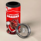 Personalised St. George Illawarra Dragons Mascot Rugby 4 in 1 Can Cooler Tumbler Illawarra Coastline Athletic Graphic Print