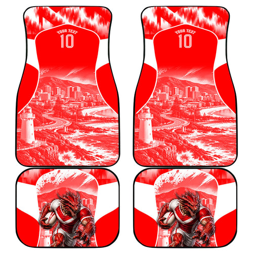 Personalised St. George Illawarra Dragons Mascot Rugby Car Mats Illawarra Coastline Athletic Graphic Print