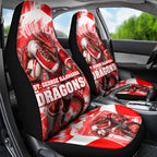 Personalised St. George Illawarra Dragons Mascot Rugby Car Seat Cover Illawarra Coastline Athletic Graphic Print