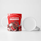 Personalised St. George Illawarra Dragons Mascot Rugby Ceramic Mug Illawarra Coastline Athletic Graphic Print
