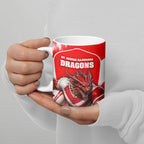 Personalised St. George Illawarra Dragons Mascot Rugby Ceramic Mug Illawarra Coastline Athletic Graphic Print