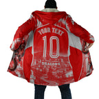 Personalised St. George Illawarra Dragons Mascot Rugby Cloak Illawarra Coastline Athletic Graphic Print