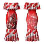 Personalised St. George Illawarra Dragons Mascot Rugby Couples Matching Mermaid Dress and Hawaiian Shirt Illawarra Coastline Athletic Graphic Print