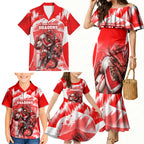 Personalised St. George Illawarra Dragons Mascot Rugby Family Matching Mermaid Dress and Hawaiian Shirt Illawarra Coastline Athletic Graphic Print