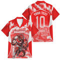 Personalised St. George Illawarra Dragons Mascot Rugby Family Matching Off Shoulder Maxi Dress and Hawaiian Shirt Illawarra Coastline Athletic Graphic Print