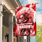 Personalised St. George Illawarra Dragons Mascot Rugby Garden Flag Illawarra Coastline Athletic Graphic Print
