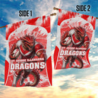 Personalised St. George Illawarra Dragons Mascot Rugby Garden Flag Illawarra Coastline Athletic Graphic Print