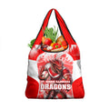 Personalised St. George Illawarra Dragons Mascot Rugby Grocery Bag Illawarra Coastline Athletic Graphic Print