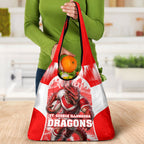 Personalised St. George Illawarra Dragons Mascot Rugby Grocery Bag Illawarra Coastline Athletic Graphic Print