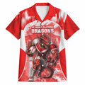 Personalised St. George Illawarra Dragons Mascot Rugby Hawaiian Shirt Illawarra Coastline Athletic Graphic Print