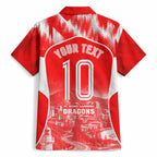 Personalised St. George Illawarra Dragons Mascot Rugby Hawaiian Shirt Illawarra Coastline Athletic Graphic Print