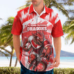 Personalised St. George Illawarra Dragons Mascot Rugby Hawaiian Shirt Illawarra Coastline Athletic Graphic Print