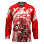 Personalised St. George Illawarra Dragons Mascot Rugby Hockey Jersey Illawarra Coastline Athletic Graphic Print
