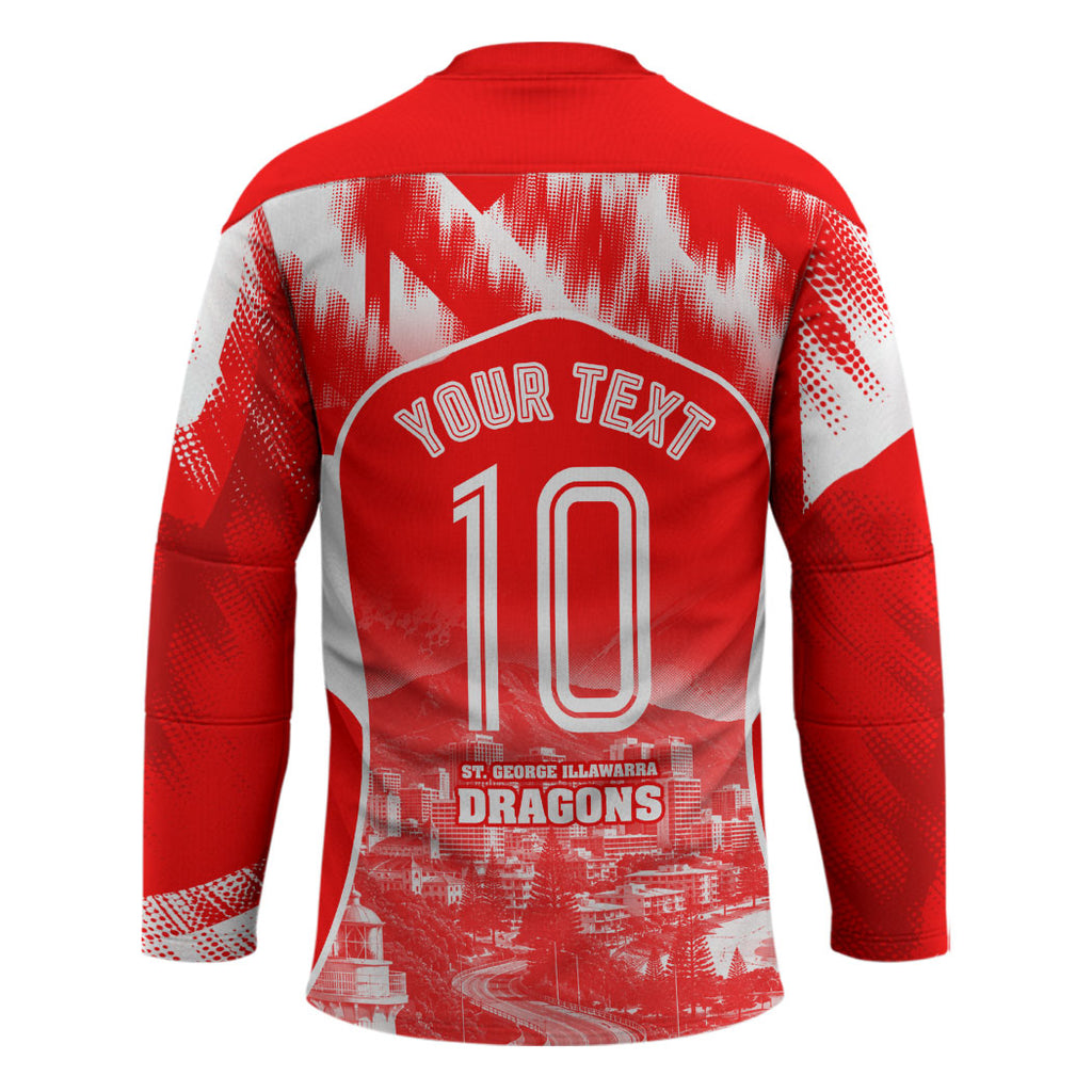 Personalised St. George Illawarra Dragons Mascot Rugby Hockey Jersey Illawarra Coastline Athletic Graphic Print