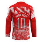 Personalised St. George Illawarra Dragons Mascot Rugby Hockey Jersey Illawarra Coastline Athletic Graphic Print