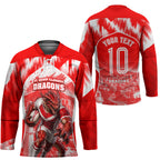 Personalised St. George Illawarra Dragons Mascot Rugby Hockey Jersey Illawarra Coastline Athletic Graphic Print