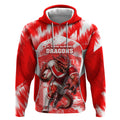 Personalised St. George Illawarra Dragons Mascot Rugby Hoodie Illawarra Coastline Athletic Graphic Print