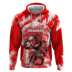 Personalised St. George Illawarra Dragons Mascot Rugby Hoodie Illawarra Coastline Athletic Graphic Print