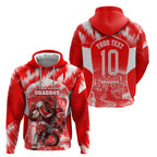 Personalised St. George Illawarra Dragons Mascot Rugby Hoodie Illawarra Coastline Athletic Graphic Print