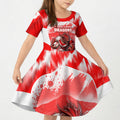 Personalised St. George Illawarra Dragons Mascot Rugby Kid Short Sleeve Dress Illawarra Coastline Athletic Graphic Print