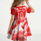 Personalised St. George Illawarra Dragons Mascot Rugby Kid Short Sleeve Dress Illawarra Coastline Athletic Graphic Print