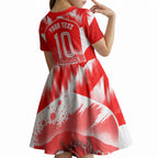 Personalised St. George Illawarra Dragons Mascot Rugby Kid Short Sleeve Dress Illawarra Coastline Athletic Graphic Print