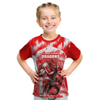 Personalised St. George Illawarra Dragons Mascot Rugby Kid T Shirt Illawarra Coastline Athletic Graphic Print