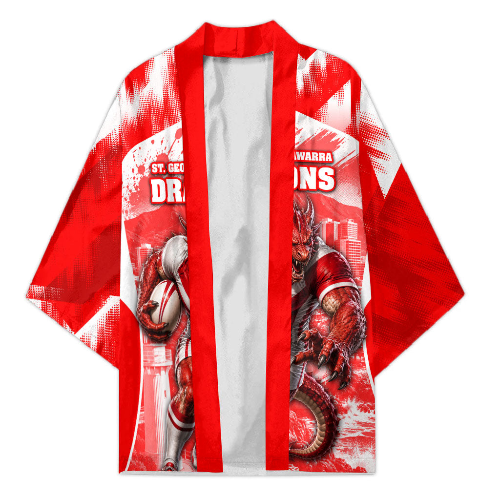Personalised St. George Illawarra Dragons Mascot Rugby Kimono Illawarra Coastline Athletic Graphic Print