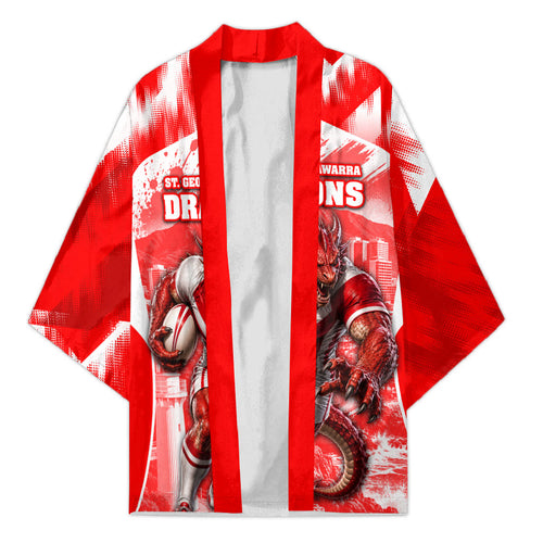 Personalised St. George Illawarra Dragons Mascot Rugby Kimono Illawarra Coastline Athletic Graphic Print