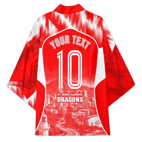 Personalised St. George Illawarra Dragons Mascot Rugby Kimono Illawarra Coastline Athletic Graphic Print