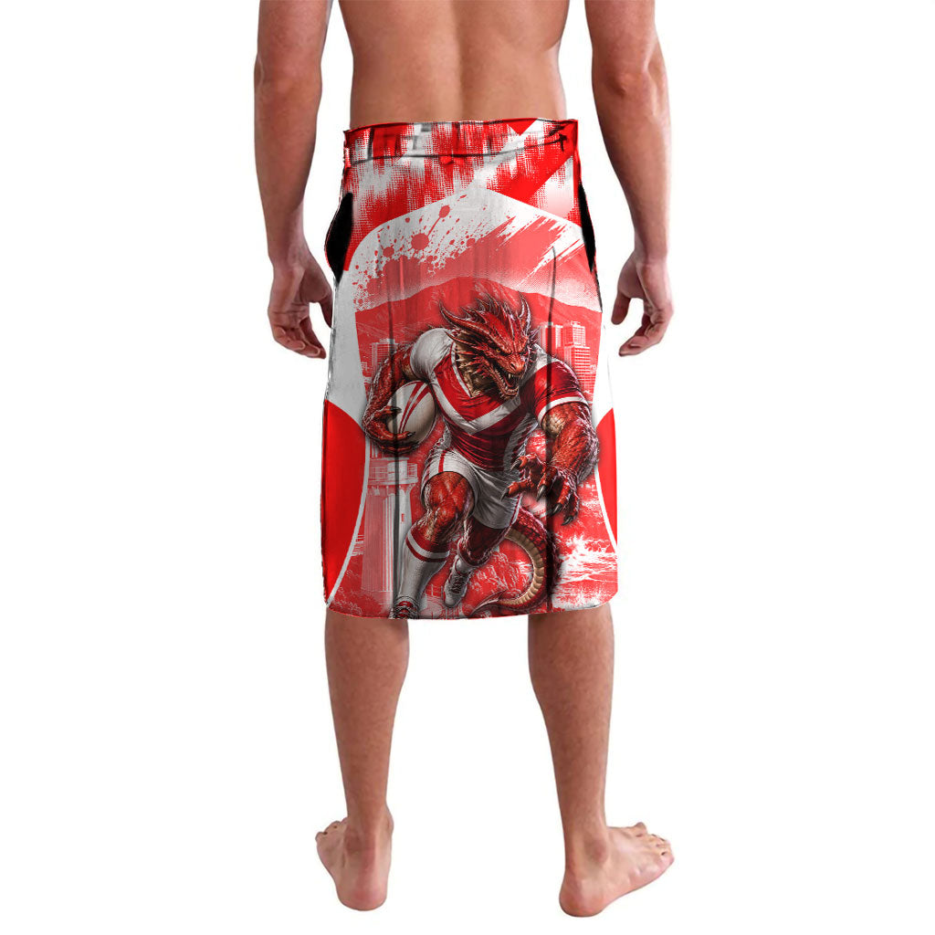 Personalised St. George Illawarra Dragons Mascot Rugby Lavalava Illawarra Coastline Athletic Graphic Print