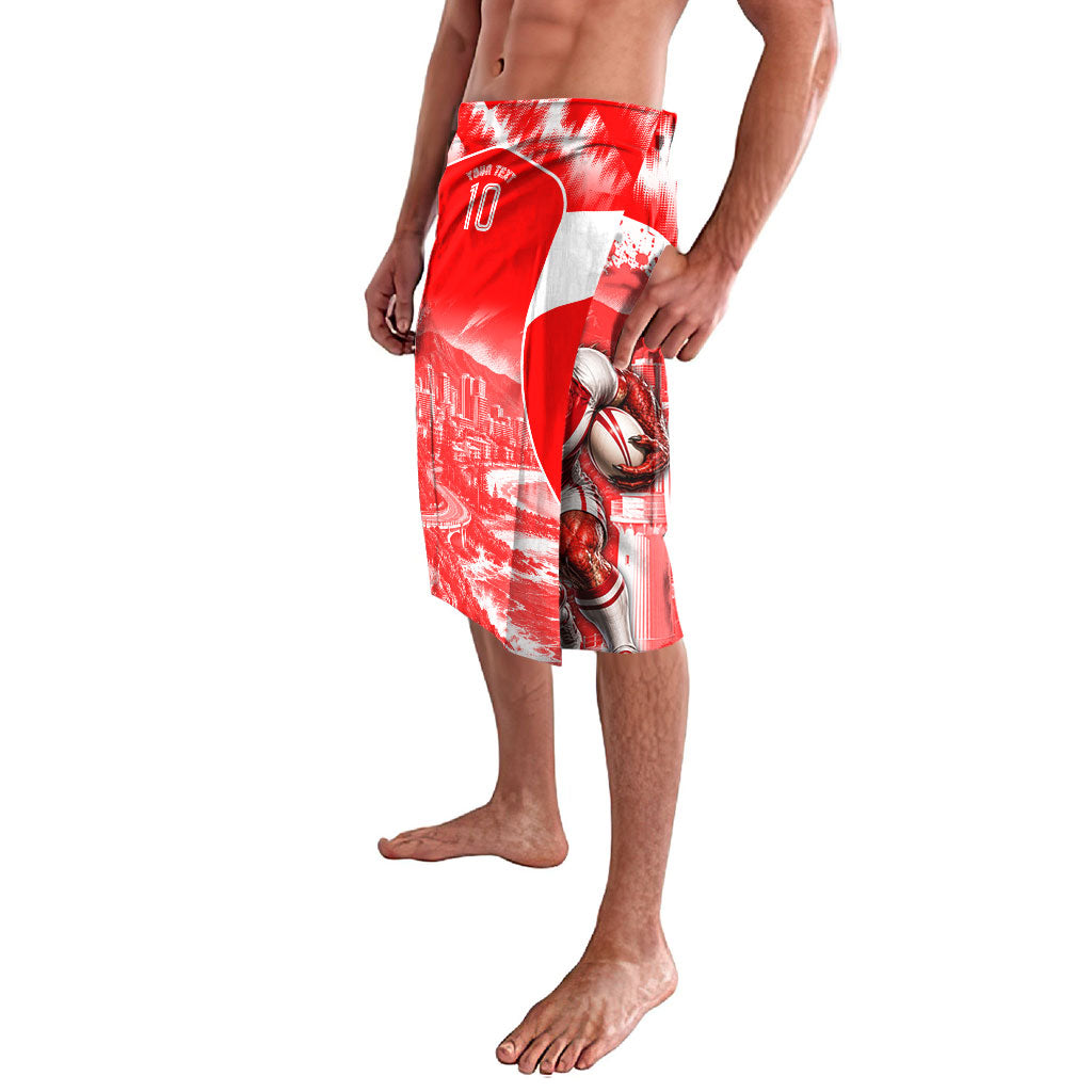 Personalised St. George Illawarra Dragons Mascot Rugby Lavalava Illawarra Coastline Athletic Graphic Print