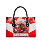 Personalised St. George Illawarra Dragons Mascot Rugby Leather Bag Illawarra Coastline Athletic Graphic Print