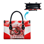 Personalised St. George Illawarra Dragons Mascot Rugby Leather Bag Illawarra Coastline Athletic Graphic Print