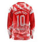 Personalised St. George Illawarra Dragons Mascot Rugby Long Sleeve Shirt Illawarra Coastline Athletic Graphic Print