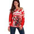 Personalised St. George Illawarra Dragons Mascot Rugby Off Shoulder Sweater Illawarra Coastline Athletic Graphic Print