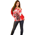 Personalised St. George Illawarra Dragons Mascot Rugby Off Shoulder Sweater Illawarra Coastline Athletic Graphic Print