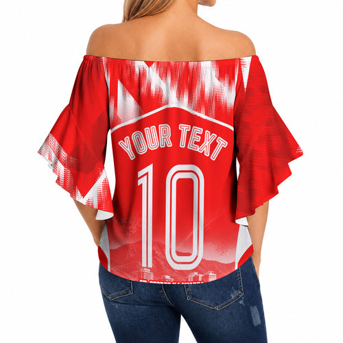 Personalised St. George Illawarra Dragons Mascot Rugby Off Shoulder Wrap Waist Top Illawarra Coastline Athletic Graphic Print